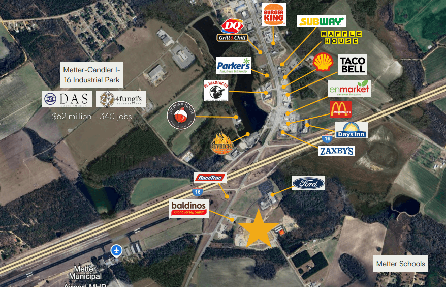 Development outparcels - Metter Ga I-16.